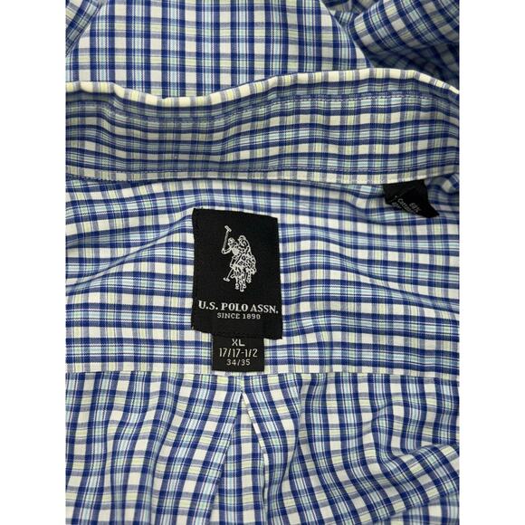 Men's U.S. polo Assn.  XL 17 plaid button down shirt - Picture 8 of 9
